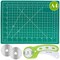 Self Healing Sewing Mats Rotary Cutter and Mat 45 mm Rotary Fabric Cutter Set with 2 Blades Rotary Cutting Mat for Crafts Fabric Quilting Hobby (9" x 12" (A4))
